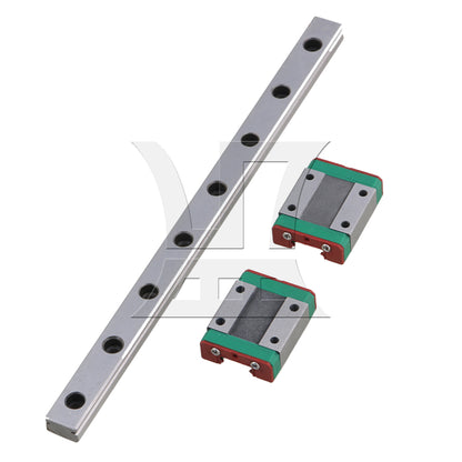 BQLZR 20cm Silver MGN12C Bearing Steel Linear Sliding Guide Rail & 2 Block Sets