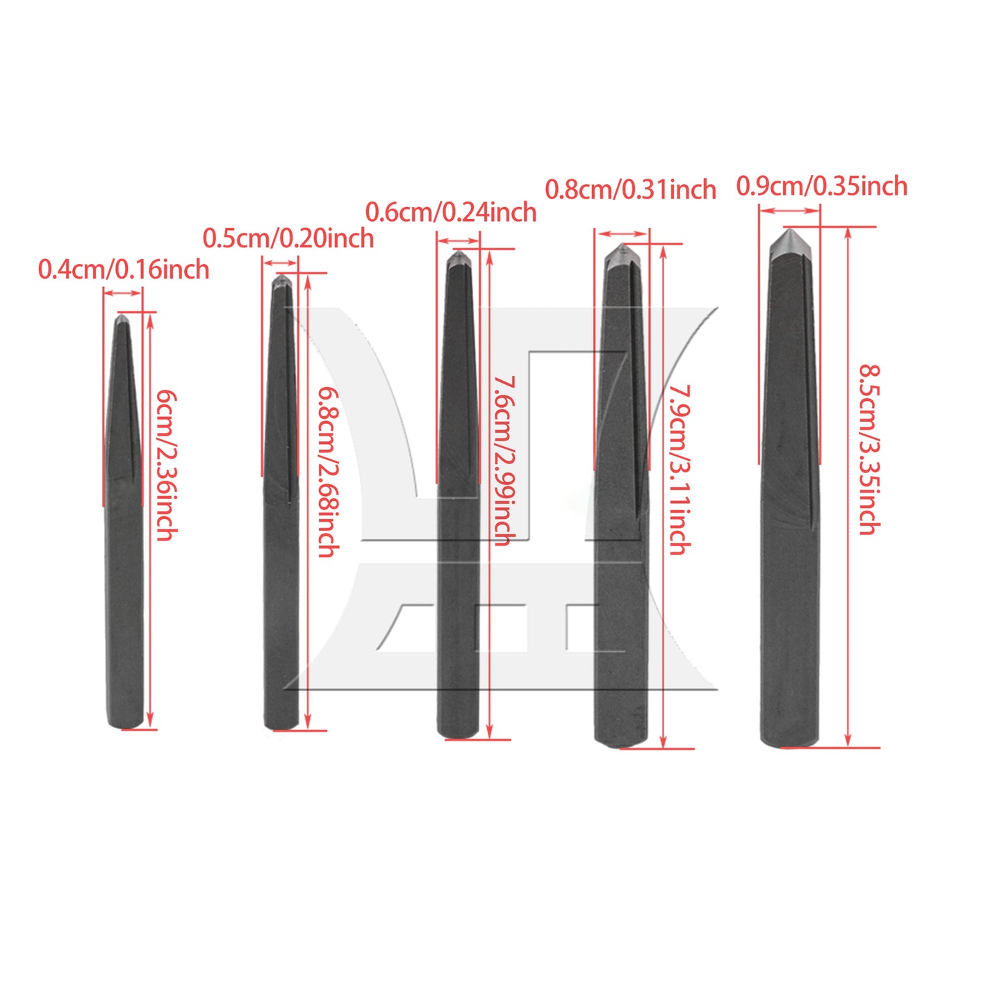 BQLZR Square Screw Extractor Set Broken Damaged Bolt Remover 1/8-3/8