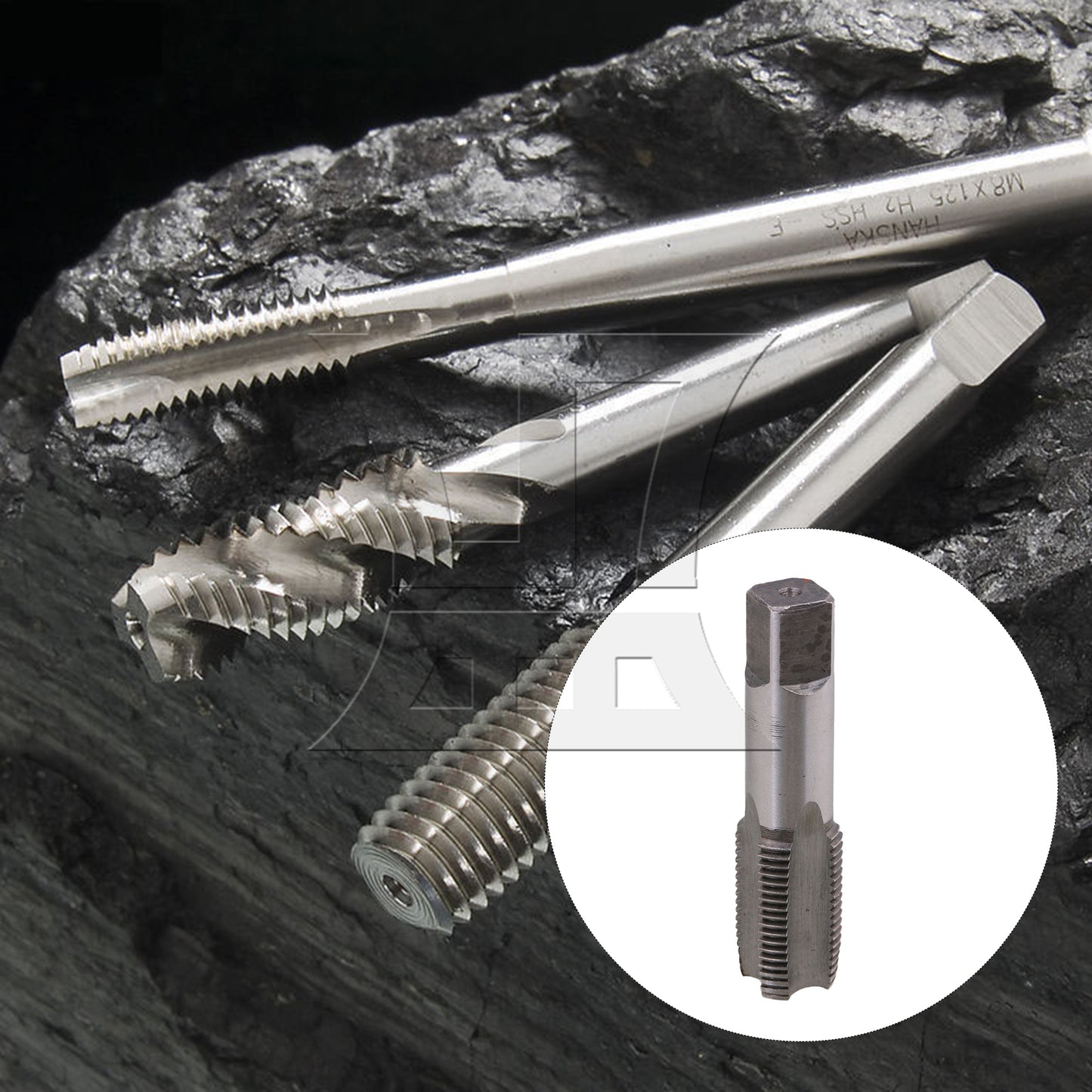 BQLZR Silver 1/2 Hand Tap Machine Tap Drill Bits Tools for Pipe Thread