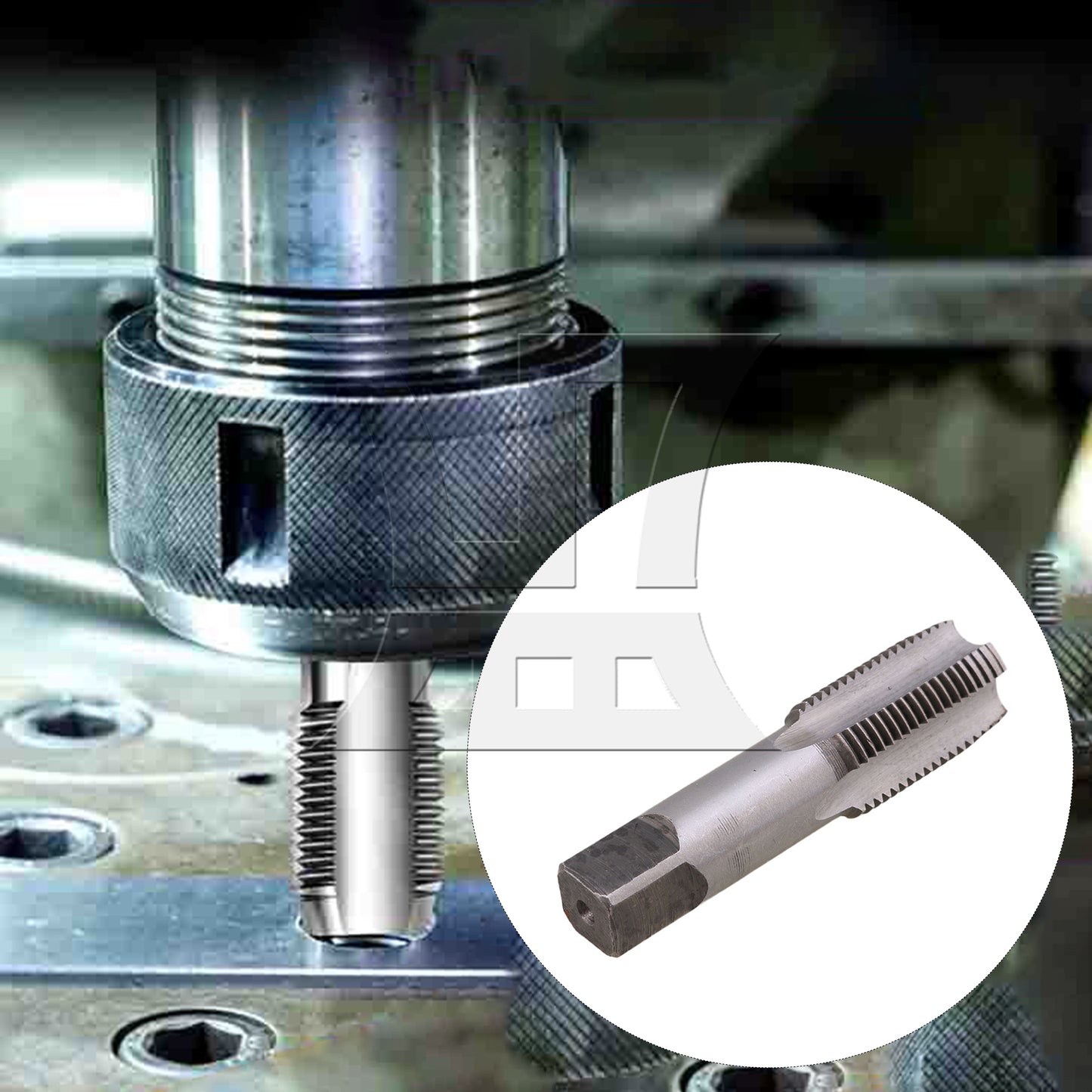 BQLZR Silver 1/2 Hand Tap Machine Tap Drill Bits Tools for Pipe Thread