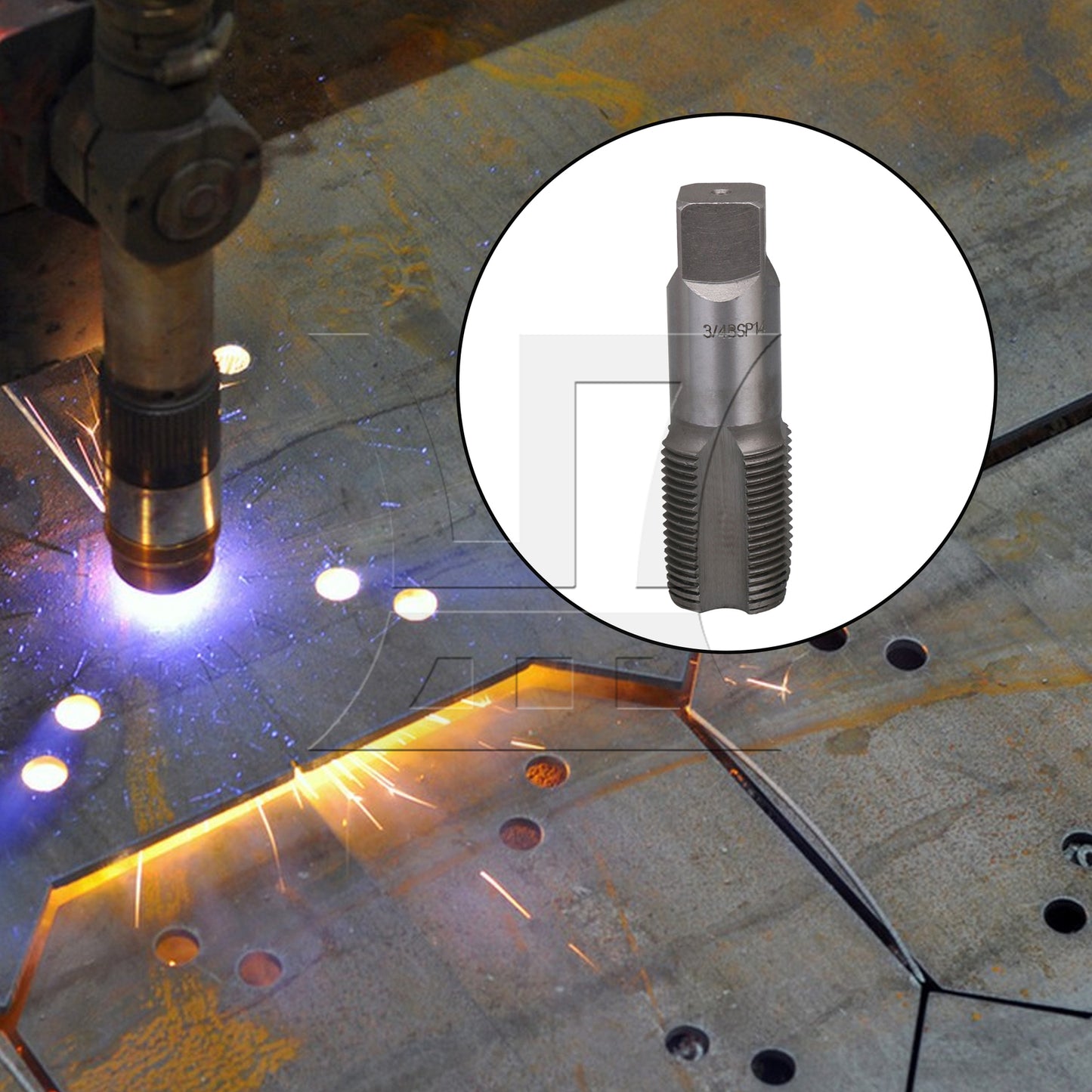 BQLZR 3/4 BSP HSS Hand Tap Machine Tap Drill Bit Tool for Pipe Thread 8x2.6cm