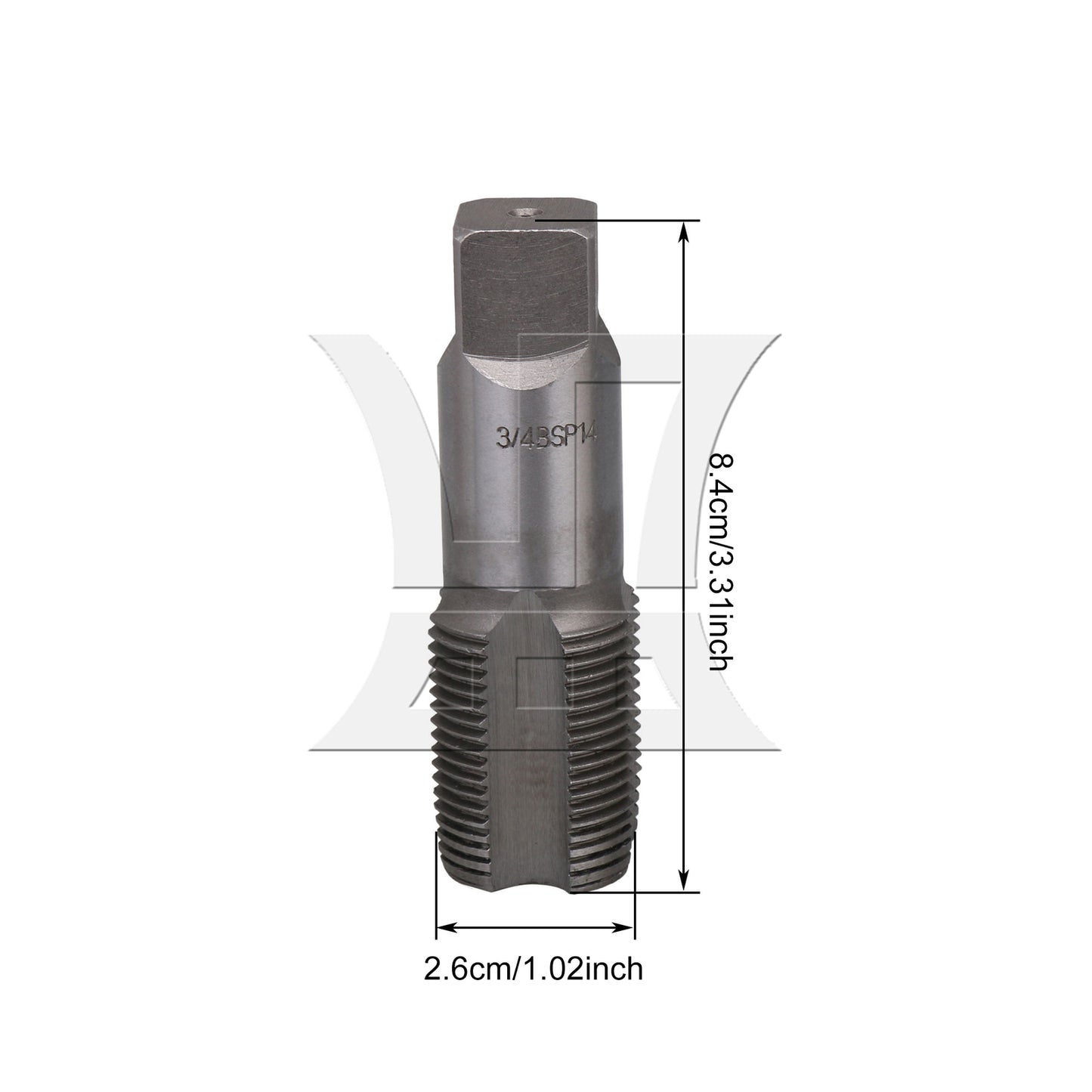 BQLZR 3/4 BSP HSS Hand Tap Machine Tap Drill Bit Tool for Pipe Thread 8x2.6cm