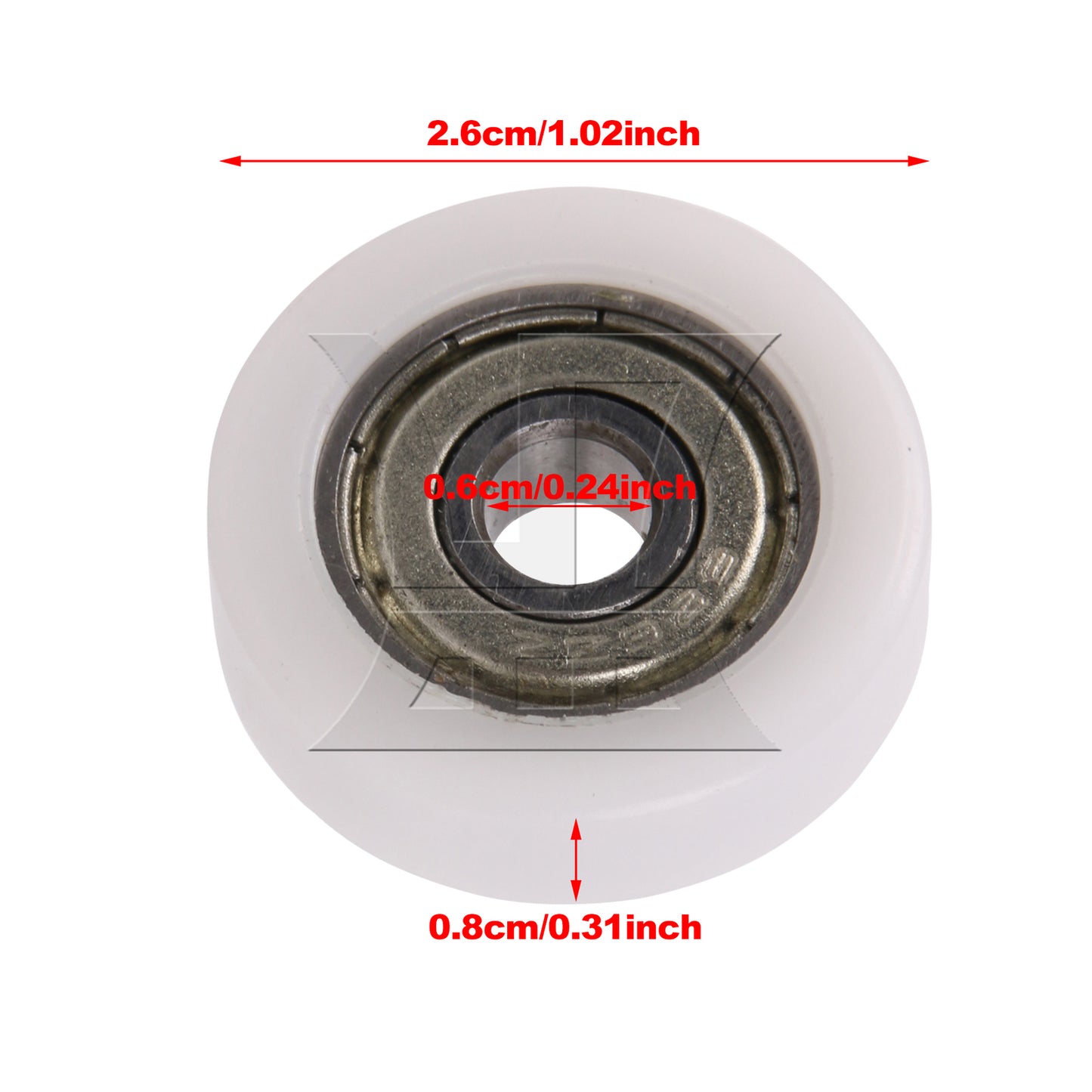 BQLZR 626ZZ 0.6x2.6x0.8cm Guide Pulley Rail Ball Bearing Wheels for Door