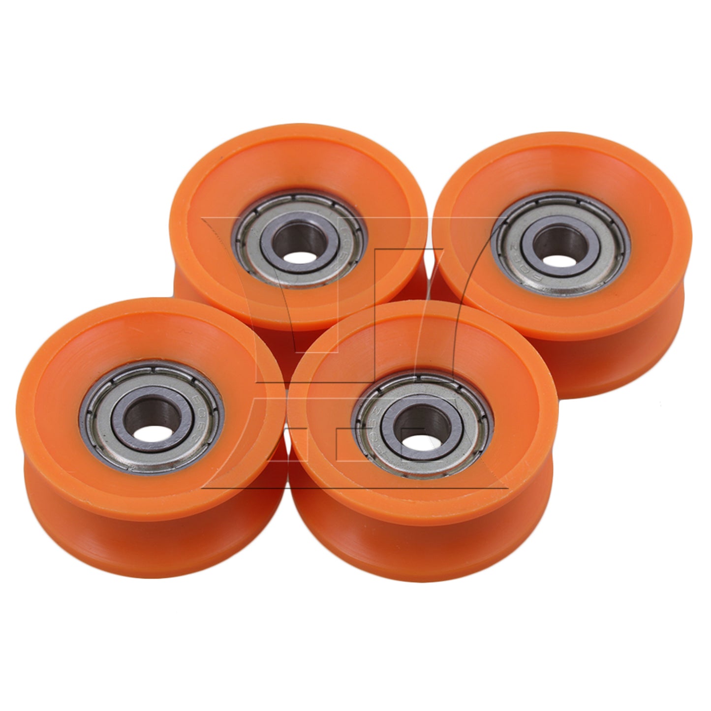 BQLZR 4 x 606ZZ U Type Groove Guide Pulley Wheel Bearing Door Window Roller