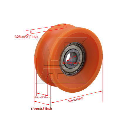 BQLZR 4 x 606ZZ U Type Groove Guide Pulley Wheel Bearing Door Window Roller