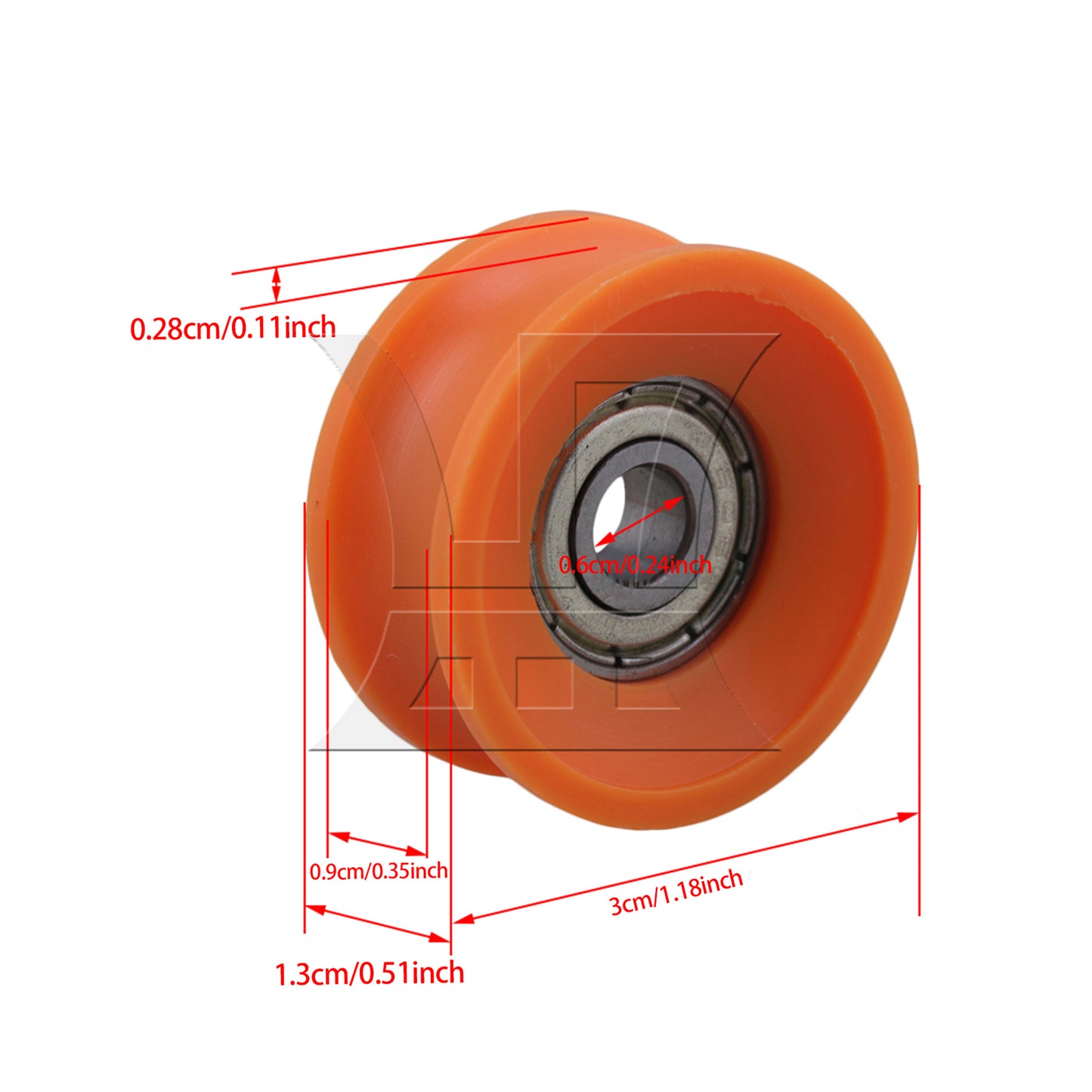 BQLZR 606ZZ U Type Groove Guide Pulley Wheel Bearing Door Window Roller