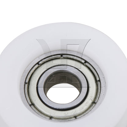 BQLZR 4x White U Type Groove Guide Pulley Wheel Bearing Door Window Roller