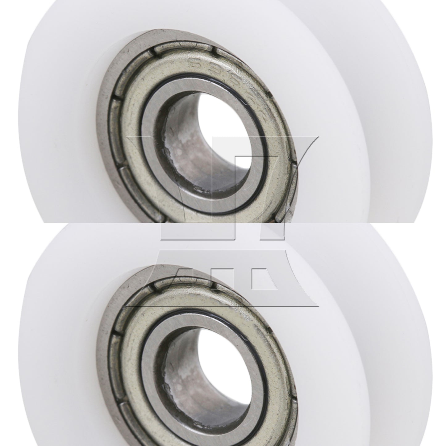BQLZR 4x White U Type Groove Guide Pulley Wheel Bearing Door Window Roller
