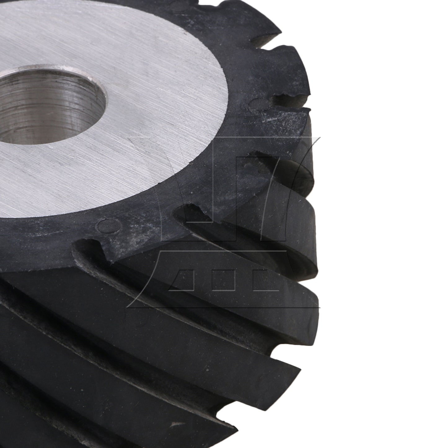 BQLZR 10 x 5cm Black Serrated Bearings Rubber Belt Grinder Sander Wheels