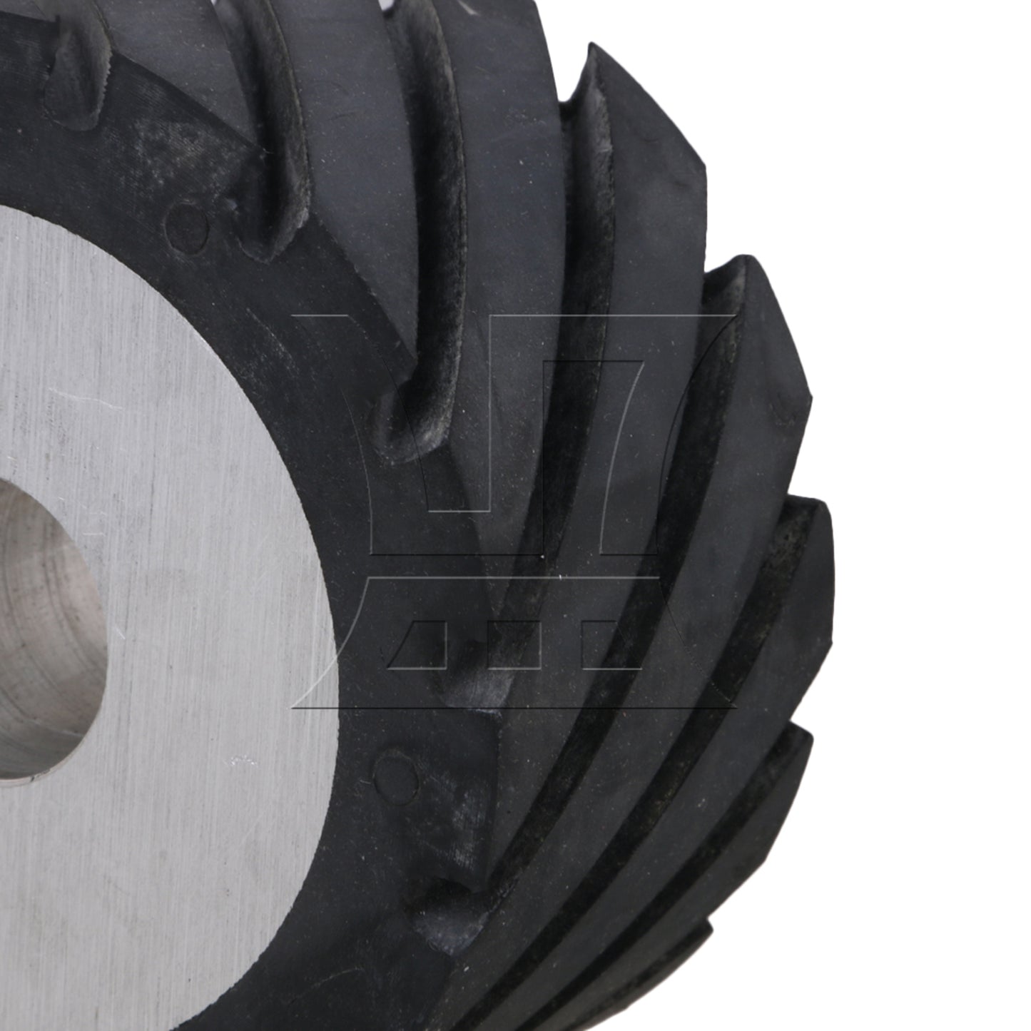 BQLZR 10 x 5cm Black Serrated Bearings Rubber Belt Grinder Sander Wheels