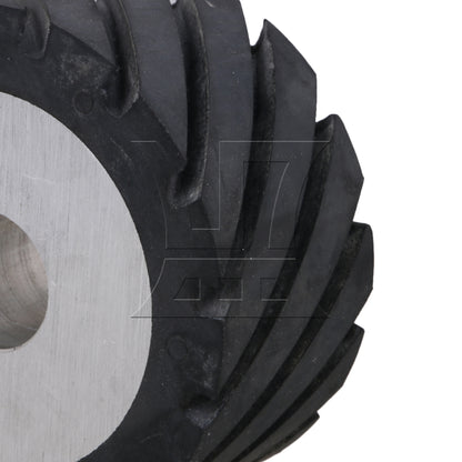 BQLZR 10 x 5cm Black Serrated Bearings Rubber Belt Grinder Sander Wheels