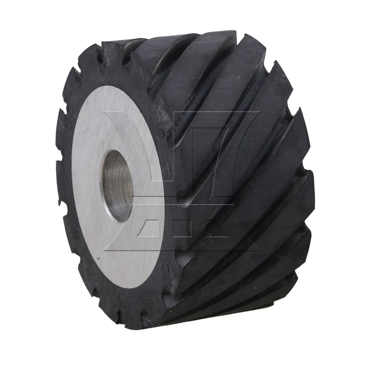 BQLZR 10 x 5cm Black Serrated Bearings Rubber Belt Grinder Sander Wheels
