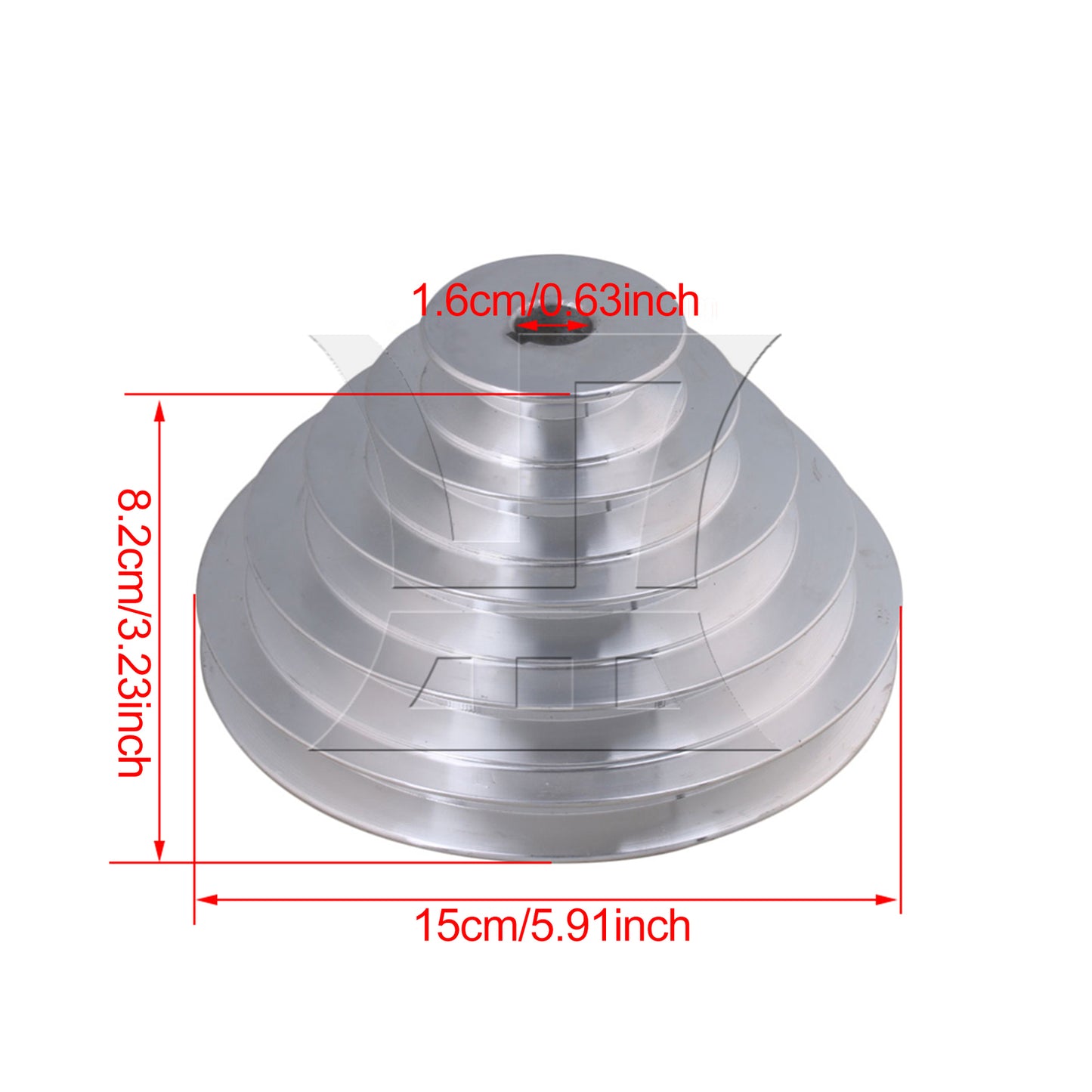BQLZR 16mm Bore 5 Step A Type V-Belt Pulley Belt Outter Dia 54-150mm