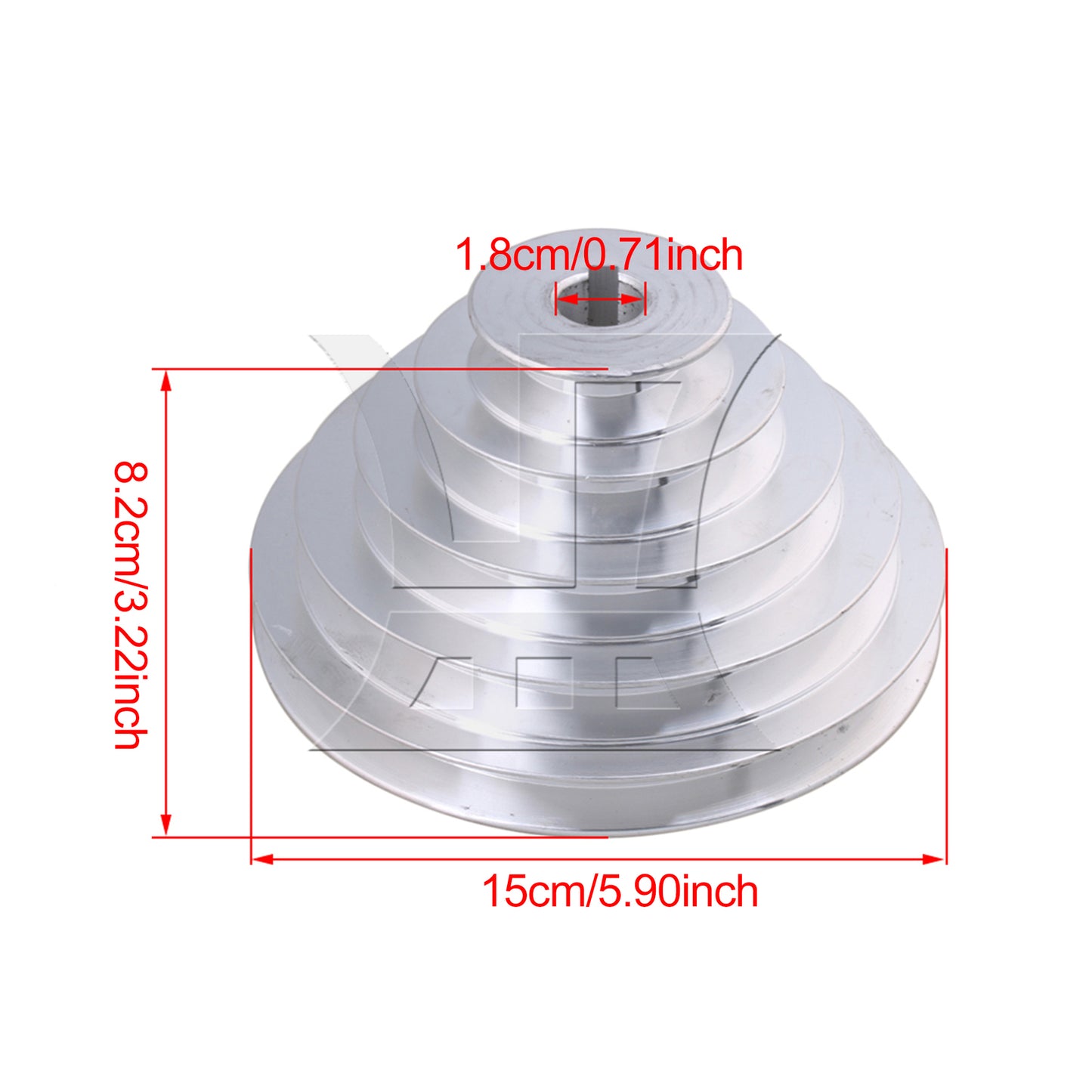 BQLZR 18mm Bore 5 Step A Type V-Belt Pagoda Pulley Belt Outter Dia 54-150mm