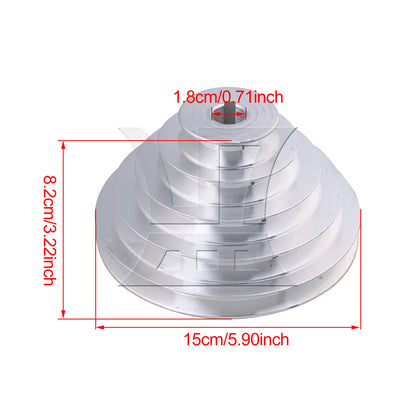 BQLZR 18mm Bore 5 Step A Type V-Belt Pagoda Pulley Belt Outter Dia 54-150mm