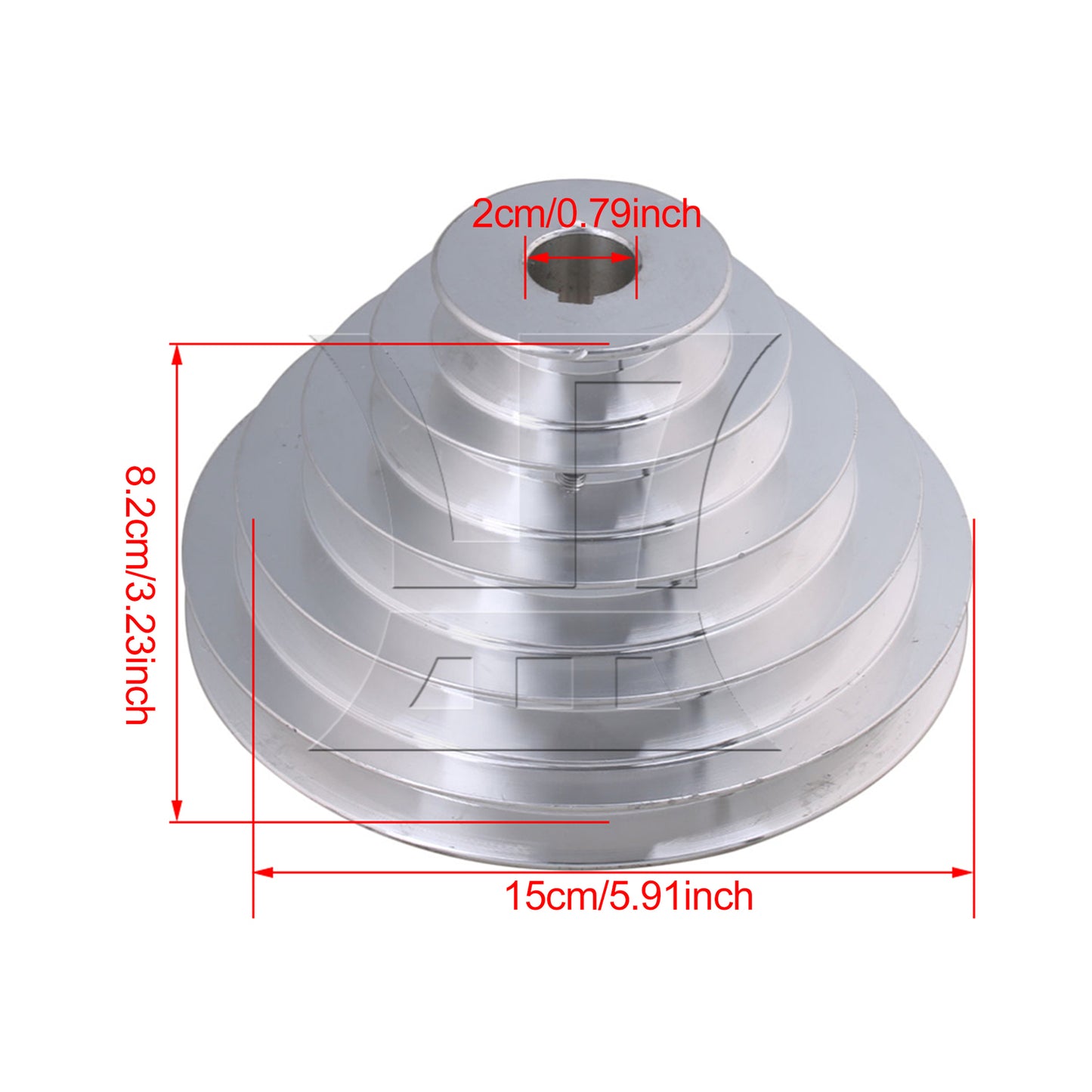 BQLZR 20mm Bore 5 Step A Type V-Belt Pagoda Pulley Belt Outter Dia 54-150mm