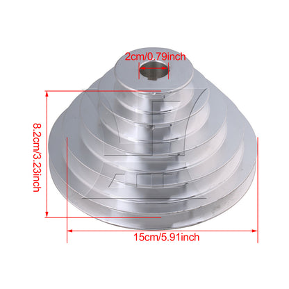 BQLZR 20mm Bore 5 Step A Type V-Belt Pagoda Pulley Belt Outter Dia 54-150mm
