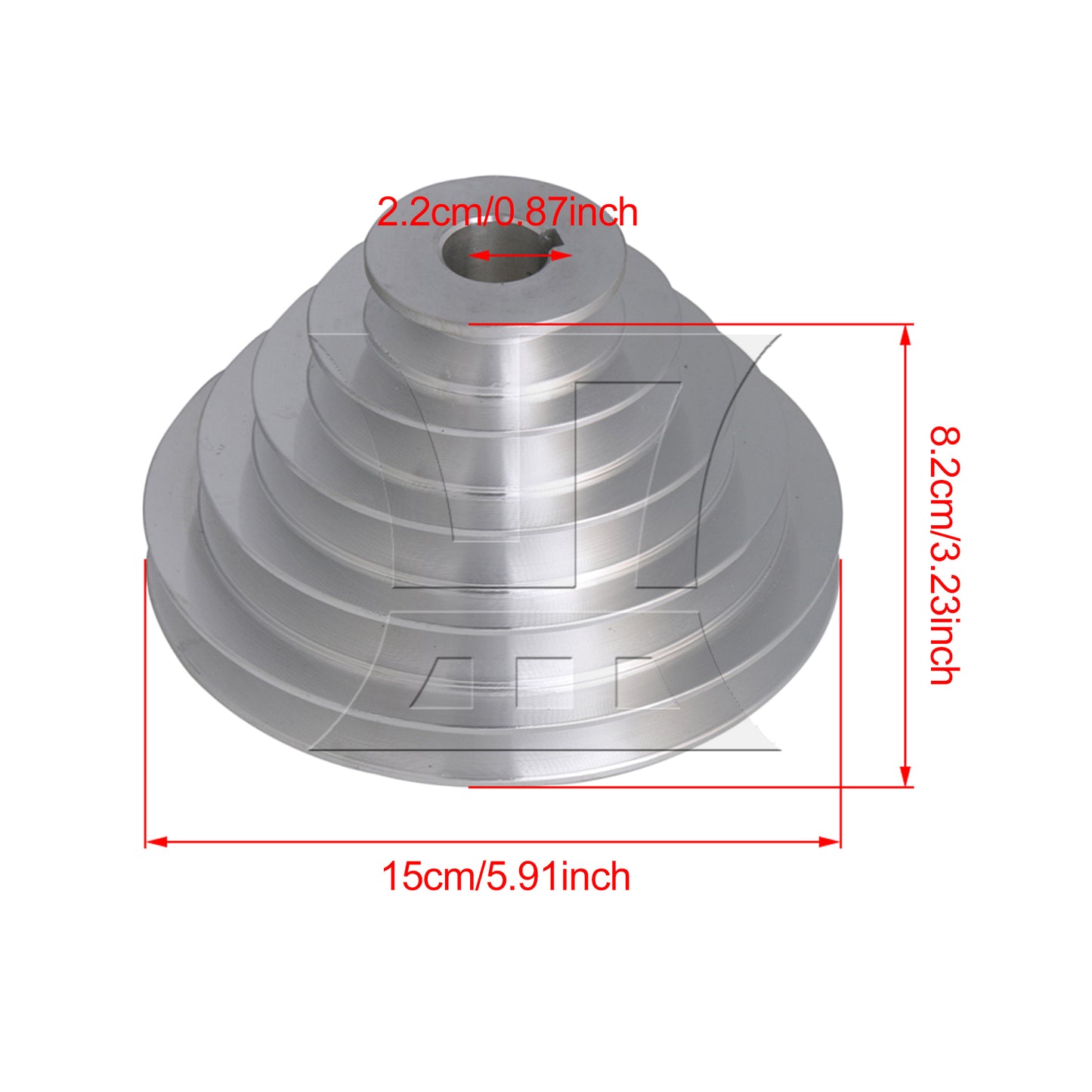 BQLZR 22mm Bore 5 Step A Type V-Belt Pulley Belt Outter Dia 54-150mm