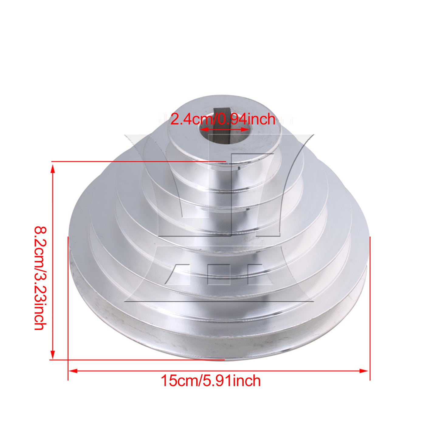 BQLZR 24mm Bore 5 Step A Type V-Belt Pagoda Pulley Belt Outter Dia 54-150mm