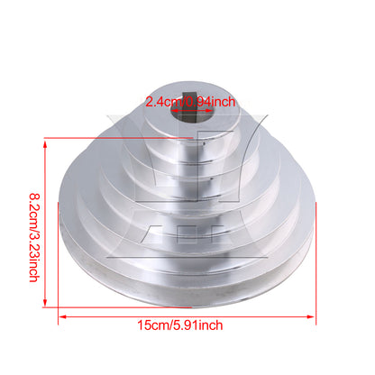 BQLZR 24mm Bore 5 Step A Type V-Belt Pagoda Pulley Belt Outter Dia 54-150mm
