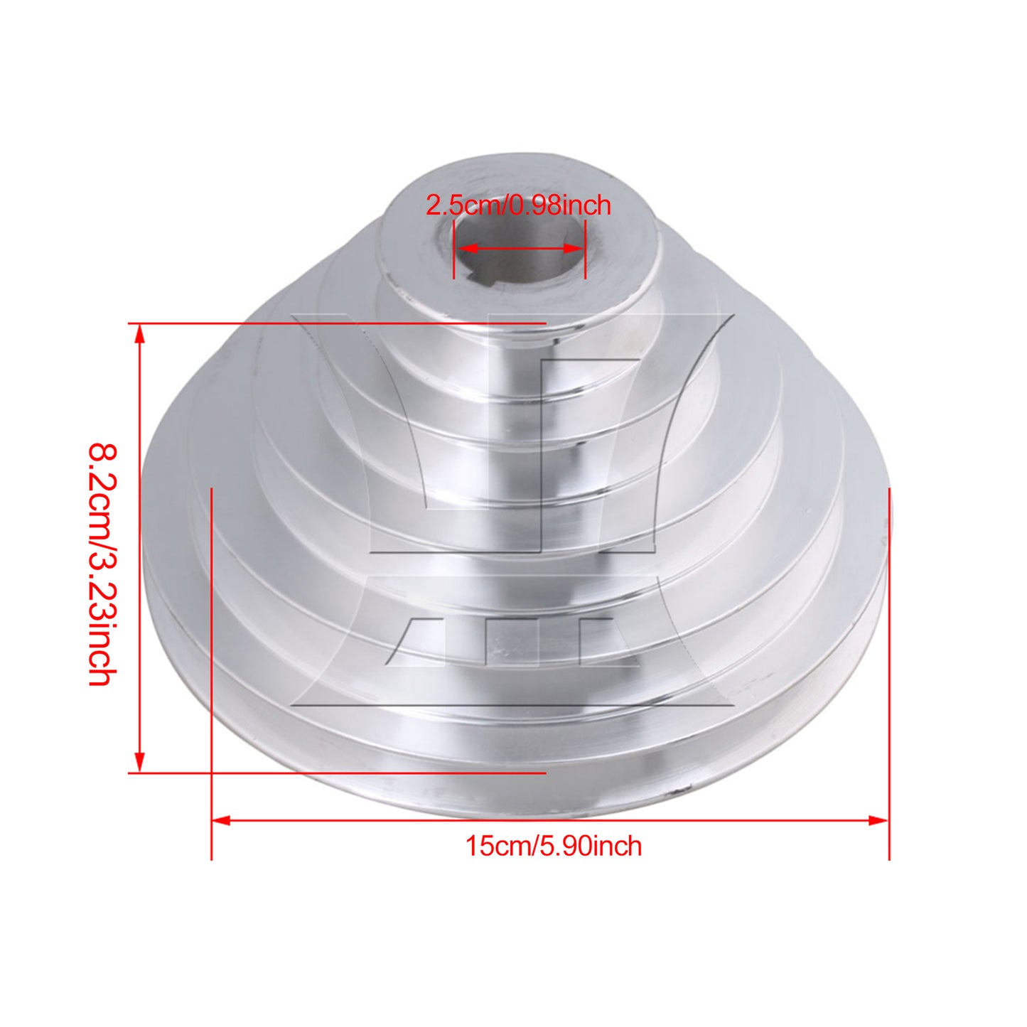 BQLZR 25mm Bore 5 Step A Type V-Belt Pagoda Pulley Belt Outter Dia 54-150mm