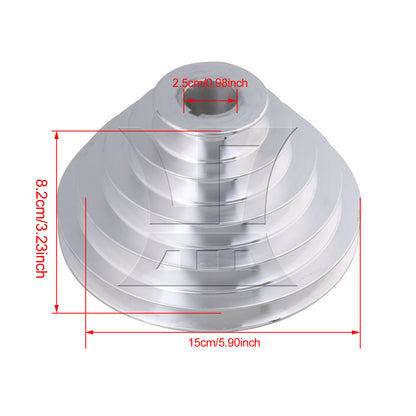 BQLZR 25mm Bore 5 Step A Type V-Belt Pagoda Pulley Belt Outter Dia 54-150mm