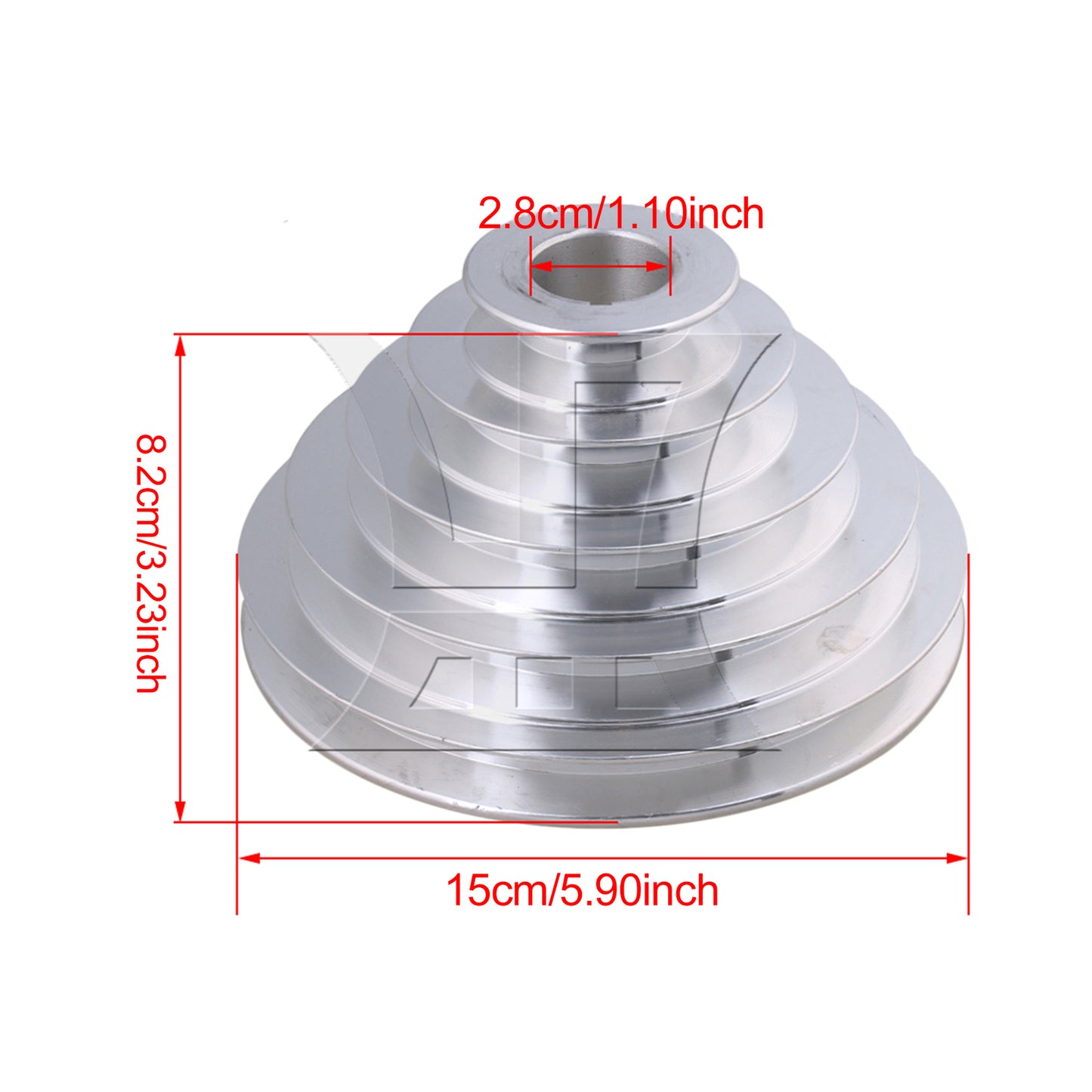 BQLZR 28mm Bore 5 Step A Type V-Belt Pagoda Pulley Belt Outter Dia 54-150mm