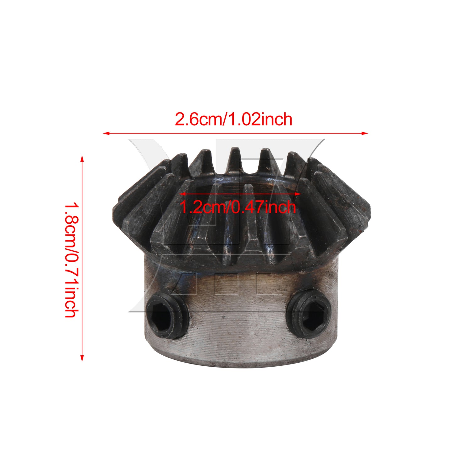 BQLZR 12mm Hole Diameter 45# Steel Tapered Bevel Gear 1.5 Module 16 T