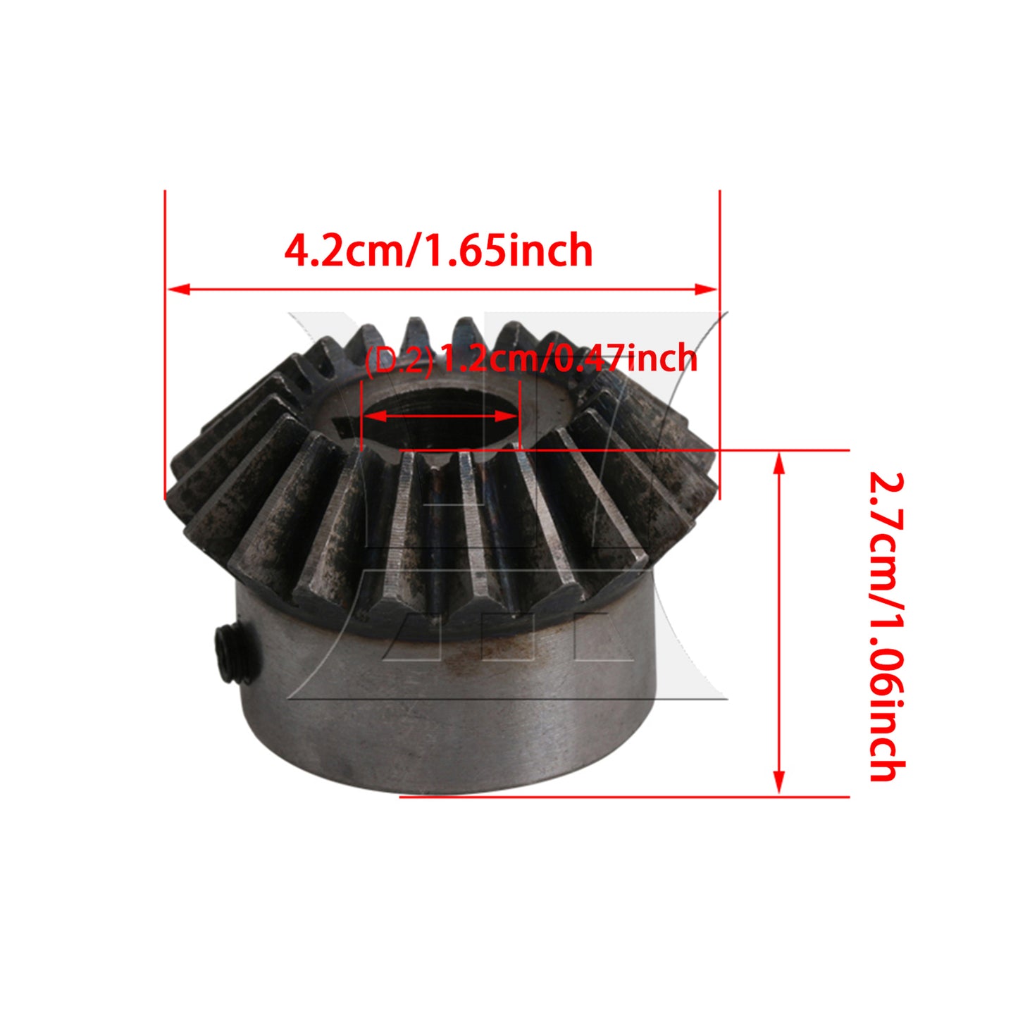 BQLZR  BQLZR Steel 2 Module 20T 12mm Hole Dia Bevel Gear for Mechanical Accessory