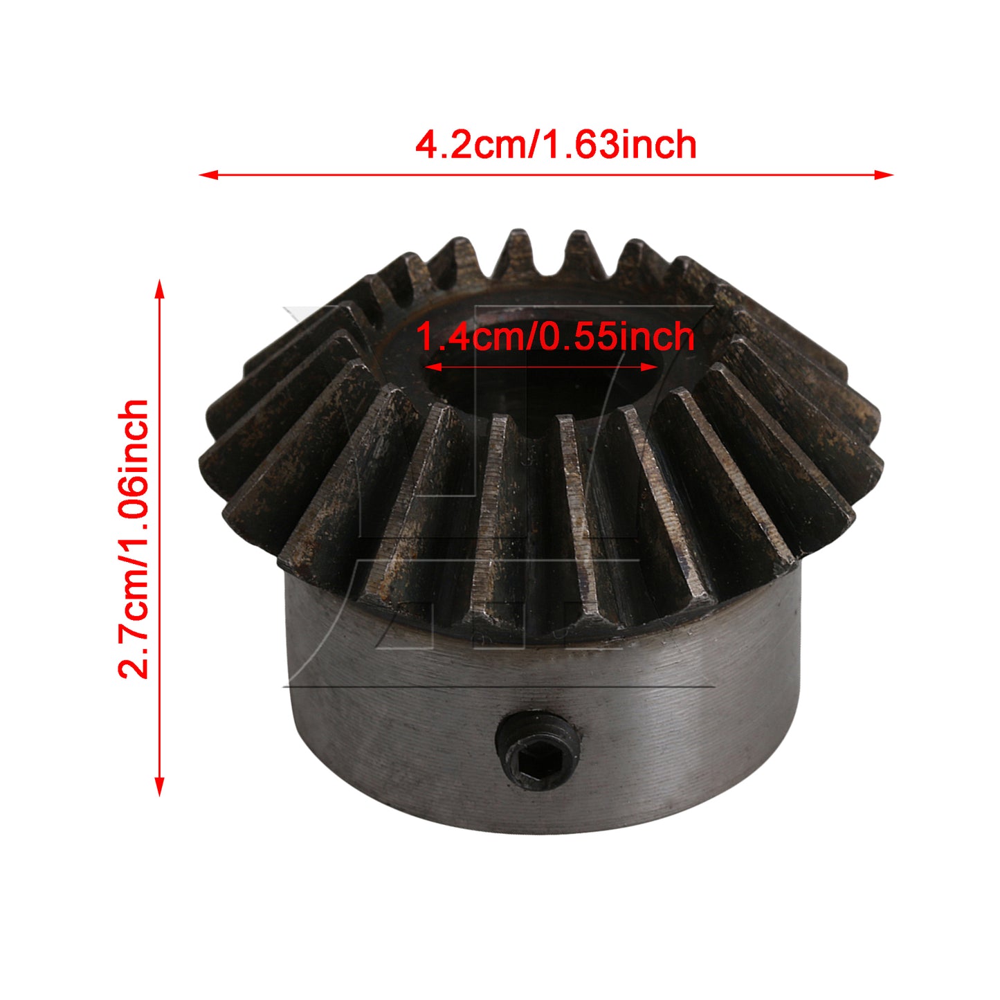 BQLZR  Steel 2 Mould 20T 14mm Hole Dia Bevel Gear for Mechanical Accessories