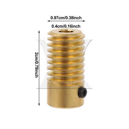 BQLZR Yellow 20x9.8x4MM 0.5 Modulus Turbine Wheel Shaft 4MM Hole Diameter
