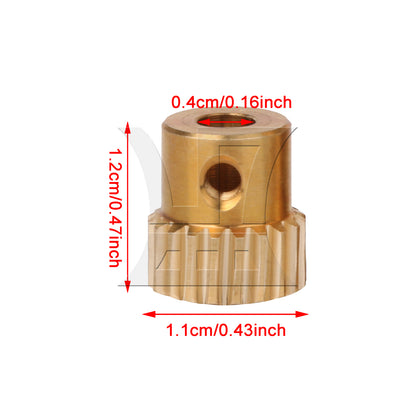 BQLZR Yellow 12x11x4MM 0.5 Modulus Twenty Teech Turbine Wheel 4MM Hole Diameter