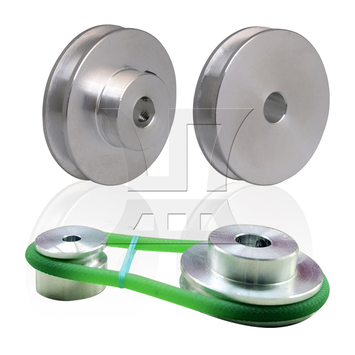 BQLZR Silver Aluminum Alloy Single-Groove 8MM Fixed Bore Step Pulley 41x16x8MM