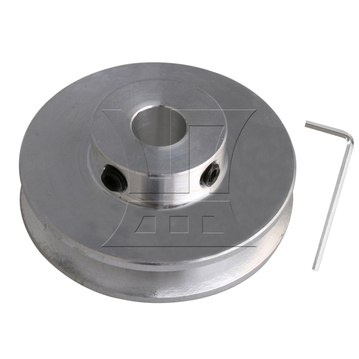BQLZR Silver Aluminum Alloy Single-Groove 8MM Fixed Bore Step Pulley 41x16x8MM