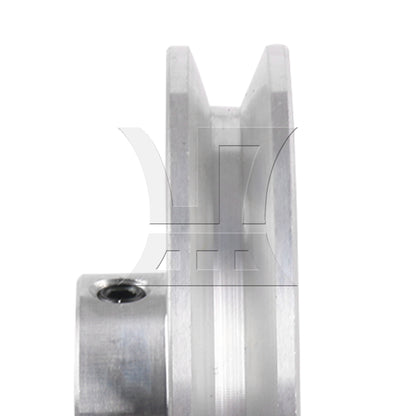 BQLZR Silver Aluminum Alloy Single Groove 14MM Fixed Bore Step Pulley 58x14MM