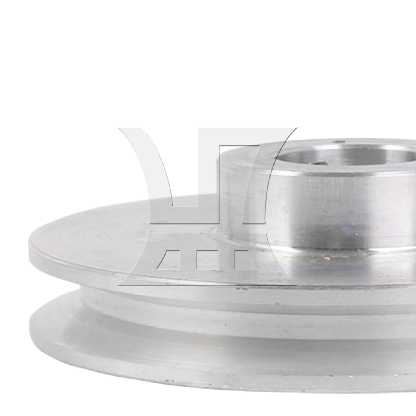 BQLZR Silver Aluminum Alloy Single Groove 14MM Fixed Bore Step Pulley 58x14MM
