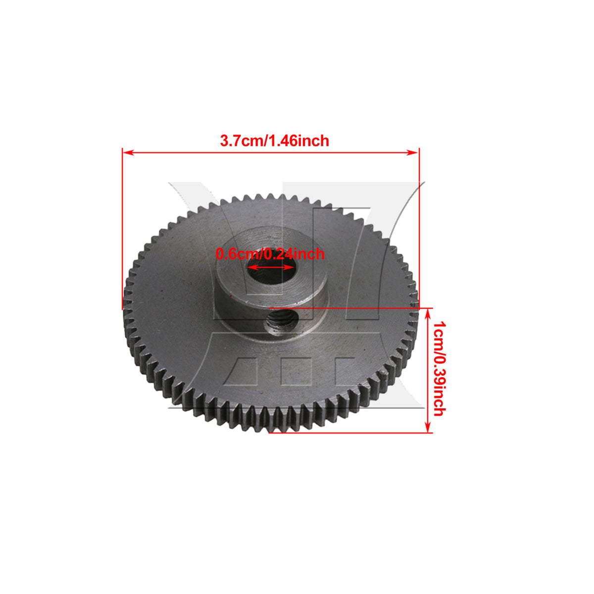 BQLZR 72T 45 Steel 0.5 Modulus Top Screws Gear Wheel 6mm Hole Dia 37x10x6MM BQLZR