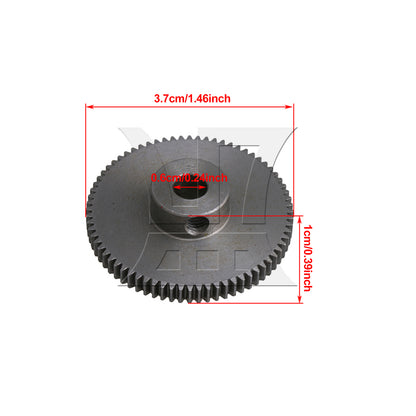 BQLZR 72T 45 Steel 0.5 Modulus Top Screws Gear Wheel 6mm Hole Dia 37x10x6MM BQLZR