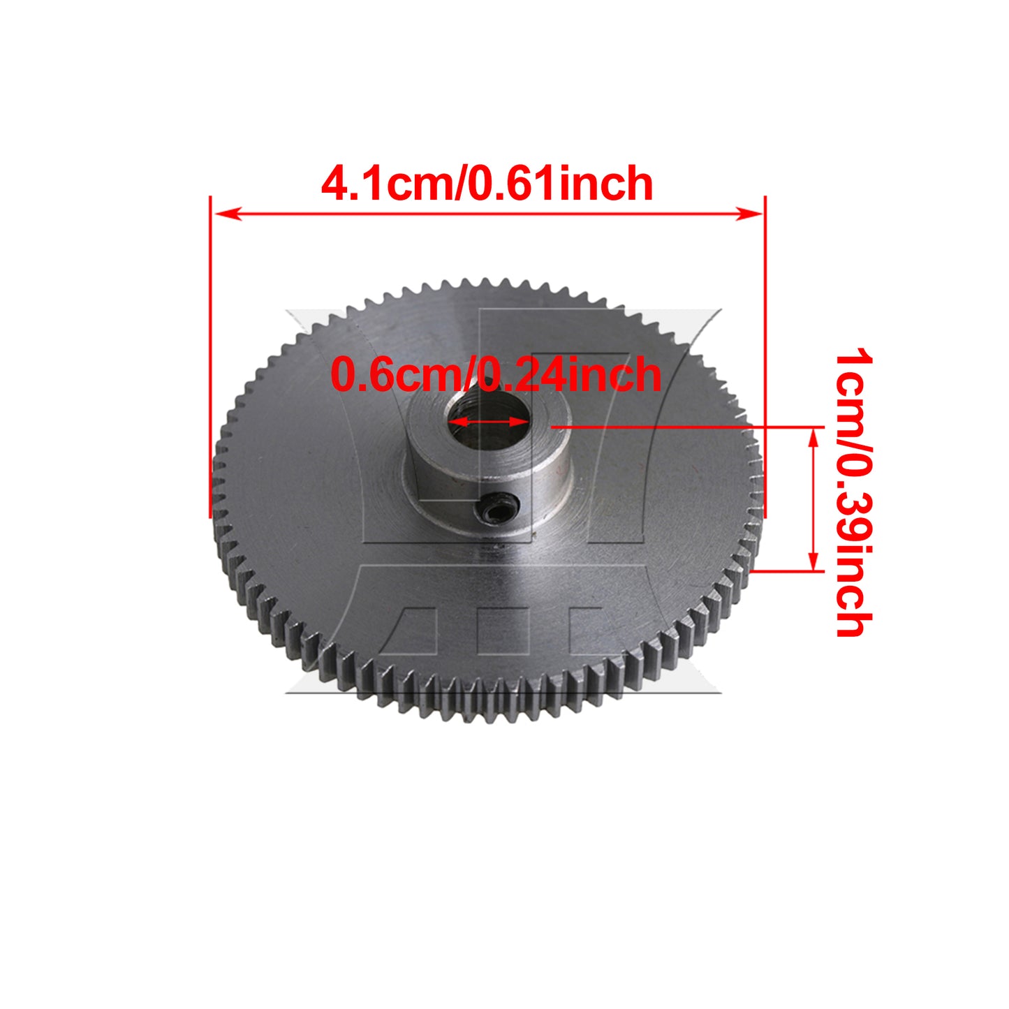 BQLZR 80T 45 Steel 0.5 Modulus Top Screws Gear Wheel 6mm Hole Dia 41x10x6MM