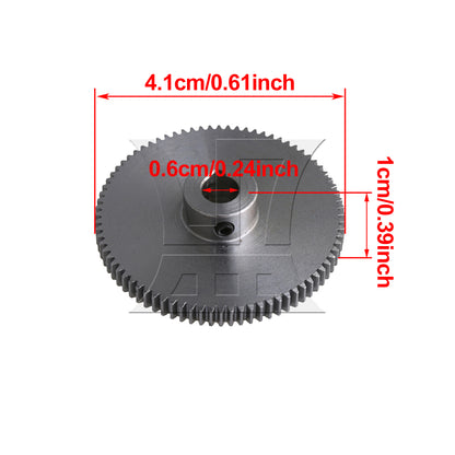 BQLZR 80T 45 Steel 0.5 Modulus Top Screws Gear Wheel 6mm Hole Dia 41x10x6MM