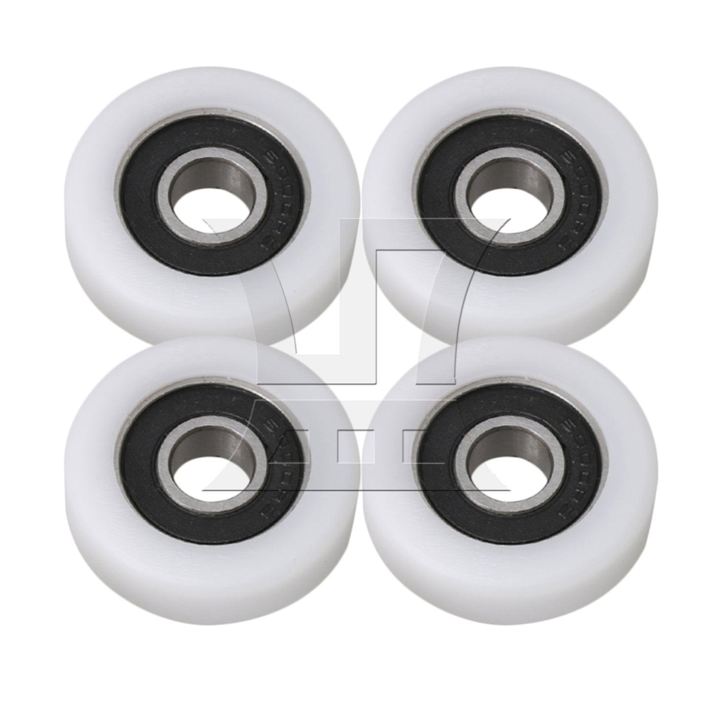 BQLZR White 36mm ID 6000ZZ Flat Plastic Coated Guide Bearing Pulley for Door