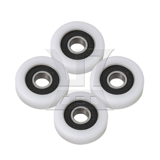 BQLZR White 36mm ID 6000ZZ Flat Plastic Coated Guide Bearing Pulley for Door