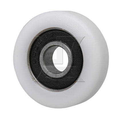 BQLZR White 36mm ID 6000ZZ Flat Plastic Coated Guide Bearing Pulley for Door