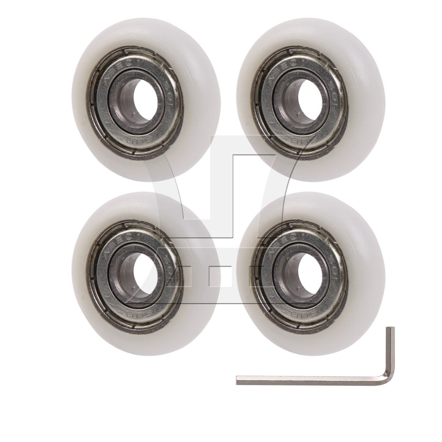 BQLZR White Ball Bearing Guide Pulley Roller Round Wheel 8x30x8.5mm for Window