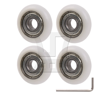 BQLZR White Ball Bearing Guide Pulley Roller Round Wheel 8x30x8.5mm for Window