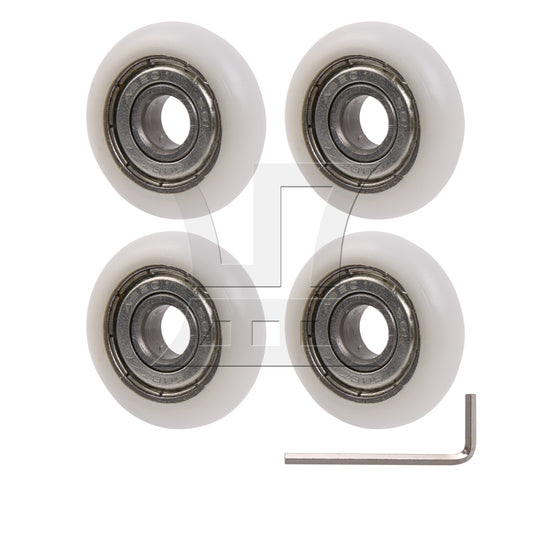 BQLZR White Ball Bearing Guide Pulley Roller Round Wheel 8x30x8.5mm for Window