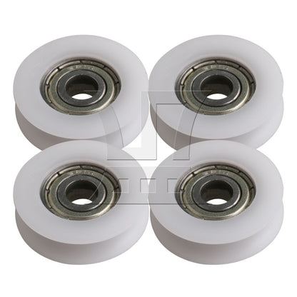 BQLZR 4Piece 2.1mm Deep 625ZZ U-type Groove Guide Pulley Ball Bearing Wheel 24x5x7mm