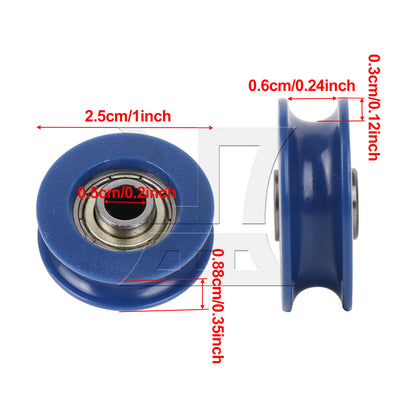BQLZR 3mm Deep 625ZZ Guide Pulley Bearing Wheel 25.5x5x8.8mm