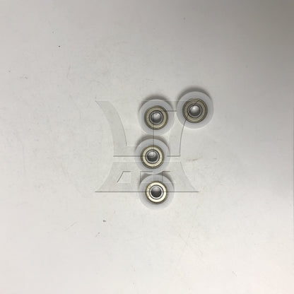 BQLZR 4 x White Furniture Round U-Type Groove Guide Track Bearing Pulley 3x1cm