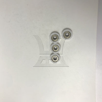 BQLZR 4 x White Furniture Round U-Type Groove Guide Track Bearing Pulley 3x1cm